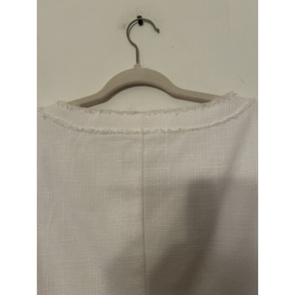 lilly pulitzer Millie Tweed Jacket White Linen Blend Womens medium - Picture 9 of 13